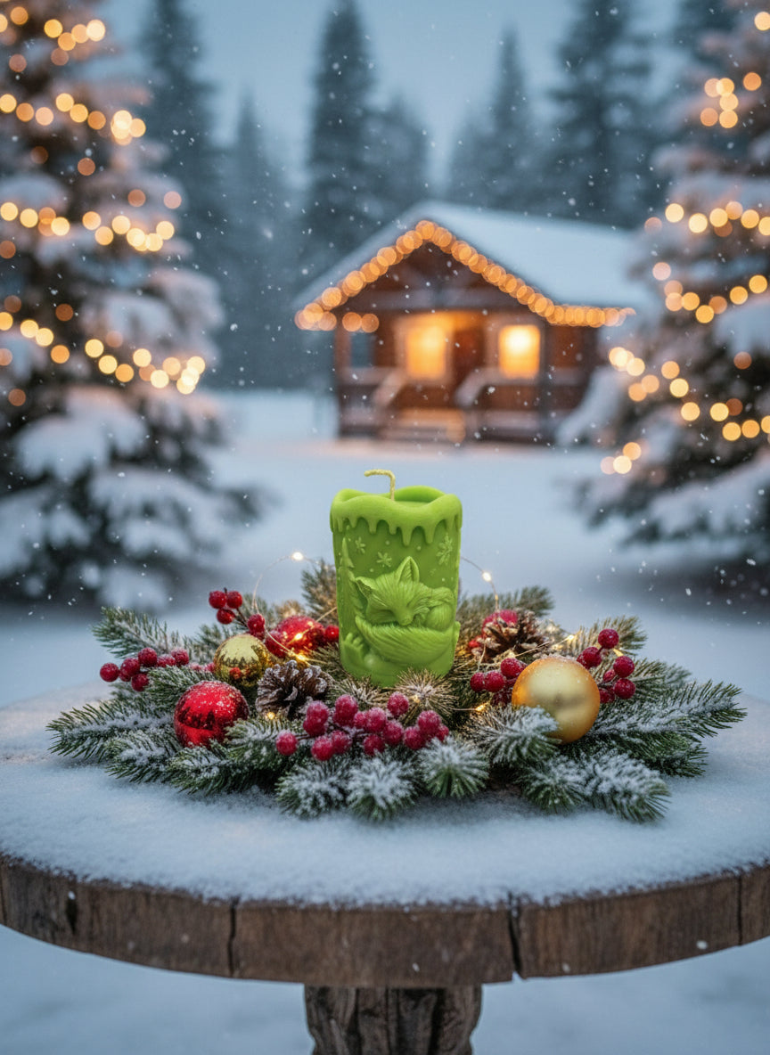 Χριστουγεννιάτικο κερί αλεπού